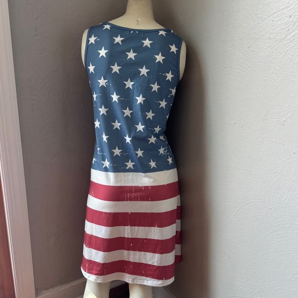 Spadehilll red white and blue sleeveless dress size small 4th of July - Picture 3 of 10